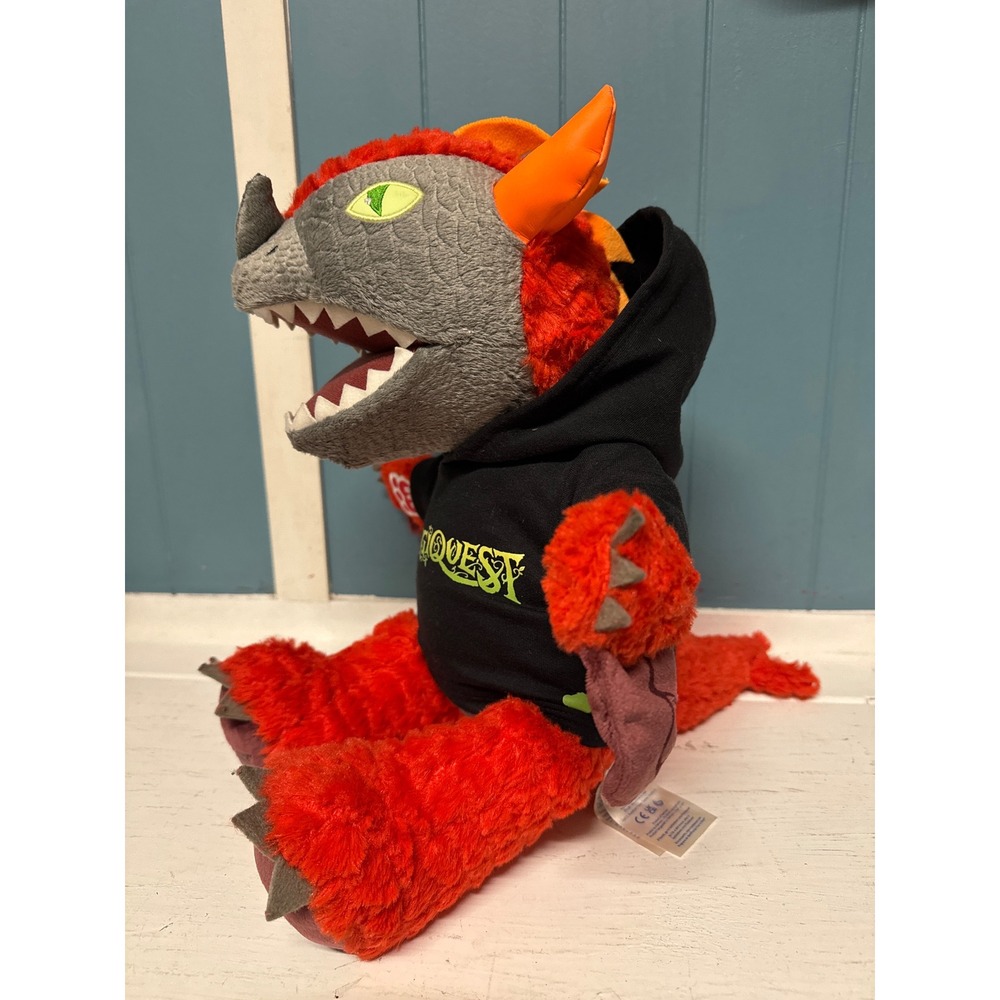 Build A Bear Magic Quest Dragon Plush Stuffed‎ Animal Toy Black Hoodie - Picture 2 of 7